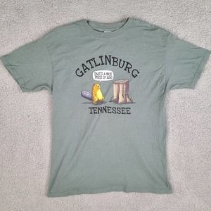 Gatlinburg Tennessee T-Shirt Men's Medium Green Humor‎ Funny The Duck Company